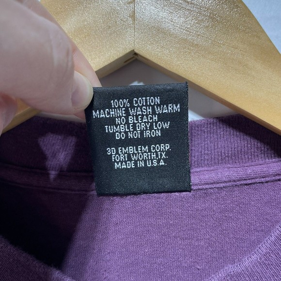 Vintage 3D Emblem Graphic T-Shirt, Large, Maroon, Oak Grove Truck Stop MO - Picture 5 of 11